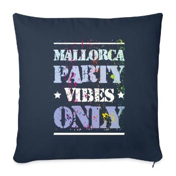 Ambiance de fête à Majorque - Housse de coussin décorative 45 x 45 cm - bleu marine - Devant