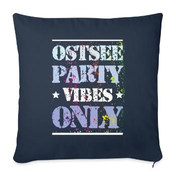 Ambiance de fête de la mer Baltique - Housse de coussin décorative 45 x 45 cm - bleu marine - Devant