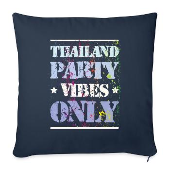 Ambiance de fête en Thaïlande - Housse de coussin décorative 45 x 45 cm - bleu marine - Devant