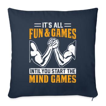 Arm wrestling arm wrestler - Sofa pillowcase 17,3'' x 17,3'' (45 x 45 cm) - navy - Front