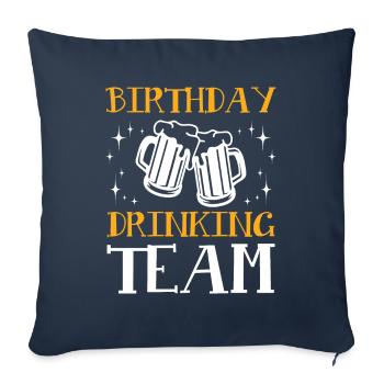 Équipe de consommation d’anniversaire - Housse de coussin décorative 45 x 45 cm - bleu marine - Devant