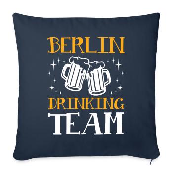 Berlin Drinking Team - Housse de coussin décorative 45 x 45 cm - bleu marine - Devant