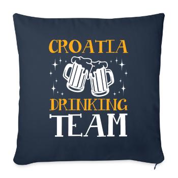 Croatia Drinking Team - Sofa pillowcase 17,3'' x 17,3'' (45 x 45 cm) - navy - Front