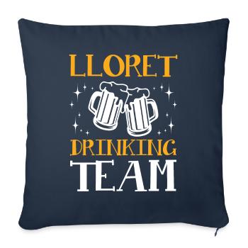 Lloret De Mar Drinking Team - Sofa pillowcase 17,3'' x 17,3'' (45 x 45 cm) - navy - Front
