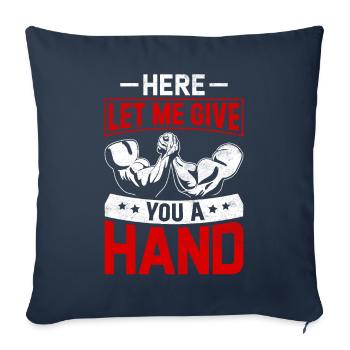 Arm wrestling arm wrestler - Sofa pillowcase 17,3'' x 17,3'' (45 x 45 cm) - navy - Front