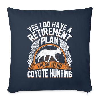 Coyote Hunter Yote - Sofa pillowcase 17,3'' x 17,3'' (45 x 45 cm) - navy - Front