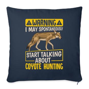 Coyote Hunter Yote - Sofa pillowcase 17,3'' x 17,3'' (45 x 45 cm) - navy - Front