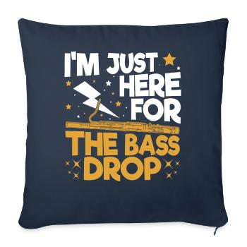 Bassoon bassoonist - Sofa pillowcase 17,3'' x 17,3'' (45 x 45 cm) - navy - Front