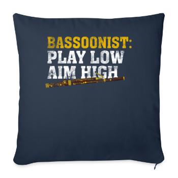 Bassoon - Sofa pillowcase 17,3'' x 17,3'' (45 x 45 cm) - navy - Front