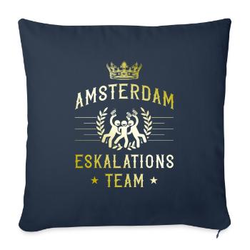 Amsterdam Eskalation - Sofakissenbezug 45 x 45 cm - Navy - Vorne