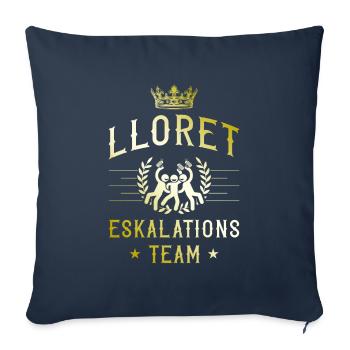 Escalade de Lloret de Mar - Housse de coussin décorative 45 x 45 cm - bleu marine - Devant