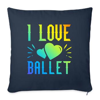 Ich liebe Ballett - Sofakissenbezug 45 x 45 cm - Navy - Vorne