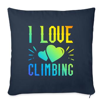 I love climbing - Sofa pillowcase 17,3'' x 17,3'' (45 x 45 cm) - navy - Front