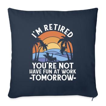 Pensioner Pension Funny - Sofa pillowcase 17,3'' x 17,3'' (45 x 45 cm) - navy - Front