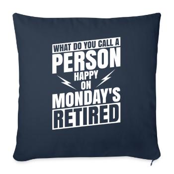 Pensioner pension - Sofa pillowcase 17,3'' x 17,3'' (45 x 45 cm) - navy - Front