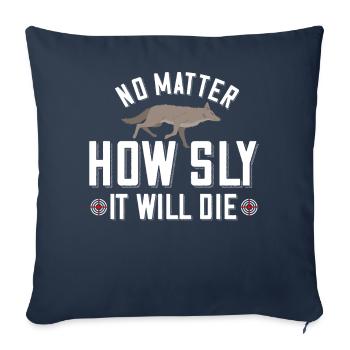 Coyote Hunt Coyote Hunter Yote - Sofa pillowcase 17,3'' x 17,3'' (45 x 45 cm) - navy - Front