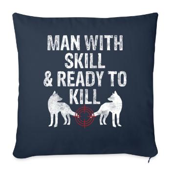 Coyote Hunt Coyote Hunter Yote - Sofa pillowcase 17,3'' x 17,3'' (45 x 45 cm) - navy - Front