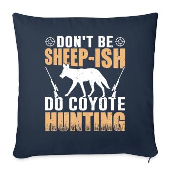Coyote Hunter Yote - Housse de coussin décorative 45 x 45 cm - bleu marine - Devant