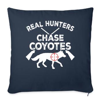 Coyote Hunt Coyote Hunter Yote - Sofa pillowcase 17,3'' x 17,3'' (45 x 45 cm) - navy - Front