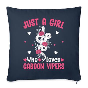 Snake owners - Sofa pillowcase 17,3'' x 17,3'' (45 x 45 cm) - navy - Front