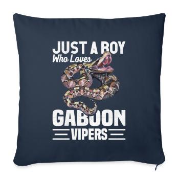 Snake owners - Sofa pillowcase 17,3'' x 17,3'' (45 x 45 cm) - navy - Front
