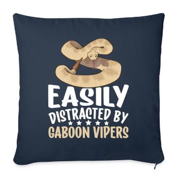 Snake owners - Sofa pillowcase 17,3'' x 17,3'' (45 x 45 cm) - navy - Front