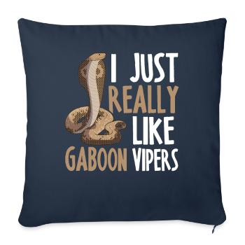 Snake owners - Sofa pillowcase 17,3'' x 17,3'' (45 x 45 cm) - navy - Front