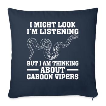 Snake owners - Sofa pillowcase 17,3'' x 17,3'' (45 x 45 cm) - navy - Front