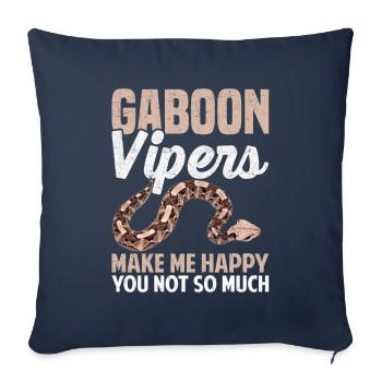 Snake owners - Sofa pillowcase 17,3'' x 17,3'' (45 x 45 cm) - navy - Front