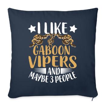 Snake owners - Sofa pillowcase 17,3'' x 17,3'' (45 x 45 cm) - navy - Front