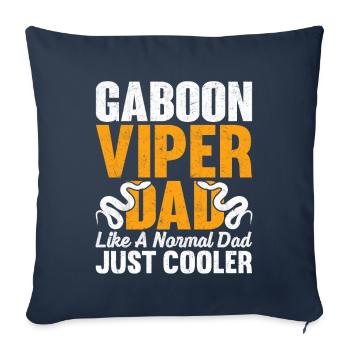 Snake owners - Sofa pillowcase 17,3'' x 17,3'' (45 x 45 cm) - navy - Front