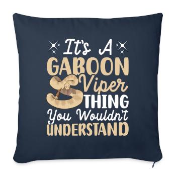 Snake owners - Sofa pillowcase 17,3'' x 17,3'' (45 x 45 cm) - navy - Front
