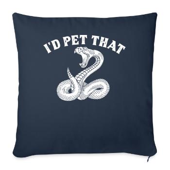 Gaboon Vipers Snake Owner - Sofa pillowcase 17,3'' x 17,3'' (45 x 45 cm) - navy - Front