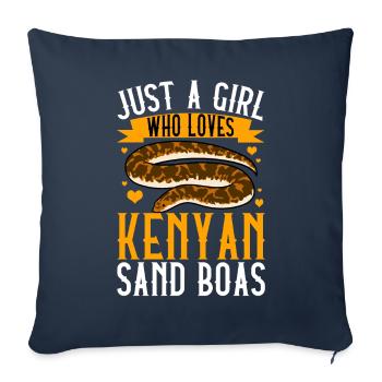 Snake Owner - Sofa pillowcase 17,3'' x 17,3'' (45 x 45 cm) - navy - Front