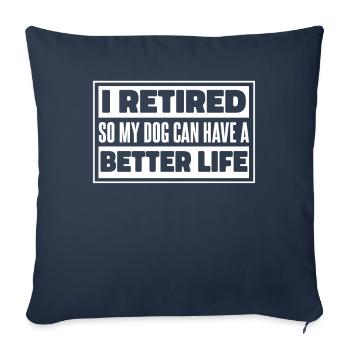 Pensioner pension funny - Sofa pillowcase 17,3'' x 17,3'' (45 x 45 cm) - navy - Front