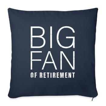Pensioner Pension Funny - Sofa pillowcase 17,3'' x 17,3'' (45 x 45 cm) - navy - Front