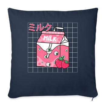 Esthétique bizarre Kawaii Japonais Mignon Mil - Housse de coussin décorative 45 x 45 cm - bleu marine - Devant