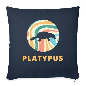 Schnabeltier Platypus - Sofakissenbezug 45 x 45 cm - Navy - Vorne
