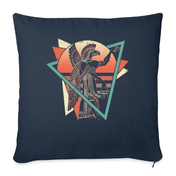 Anunnaki Anciens Sumériens Babyloniens Assyriens - Housse de coussin décorative 45 x 45 cm - bleu marine - Devant