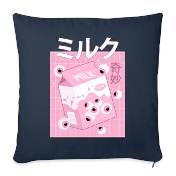 Esthétique bizarre Kawaii Japonais Mignon Mil - Housse de coussin décorative 45 x 45 cm - bleu marine - Devant