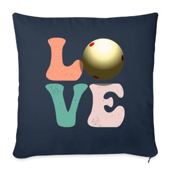 Billiards Pool - Sofa pillowcase 17,3'' x 17,3'' (45 x 45 cm) - navy - Front