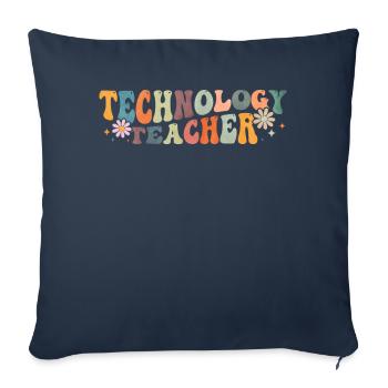 Groovy Technology Teacher Lessons - Sofa pillowcase 17,3'' x 17,3'' (45 x 45 cm) - navy - Front
