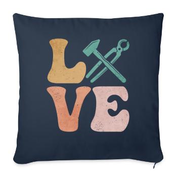 Bladesmith Bladesmith - Housse de coussin décorative 45 x 45 cm - bleu marine - Devant