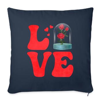 Botanique Plantes botaniques Roses - Housse de coussin décorative 45 x 45 cm - bleu marine - Devant