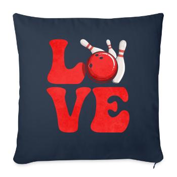 Entraîneur de l’équipe Bowling Bowler - Housse de coussin décorative 45 x 45 cm - bleu marine - Devant