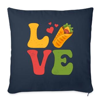 Burritos Mexican Food - Sofa pillowcase 17,3'' x 17,3'' (45 x 45 cm) - navy - Front