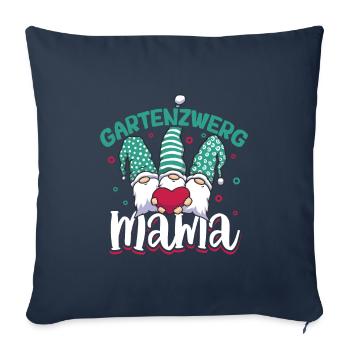 Gartenzwerg Mama - Sofakissenbezug 45 x 45 cm - Navy - Vorne