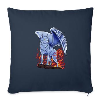 Slavic god Simargl - Sofa pillowcase 17,3'' x 17,3'' (45 x 45 cm) - navy - Front