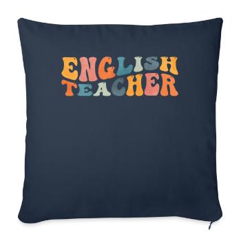 Groovy English Teacher Grammar Literature - Sofa pillowcase 17,3'' x 17,3'' (45 x 45 cm) - navy - Front
