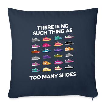 à de nombreuses chaussures baskets sneakers - Housse de coussin décorative 45 x 45 cm - bleu marine - Devant